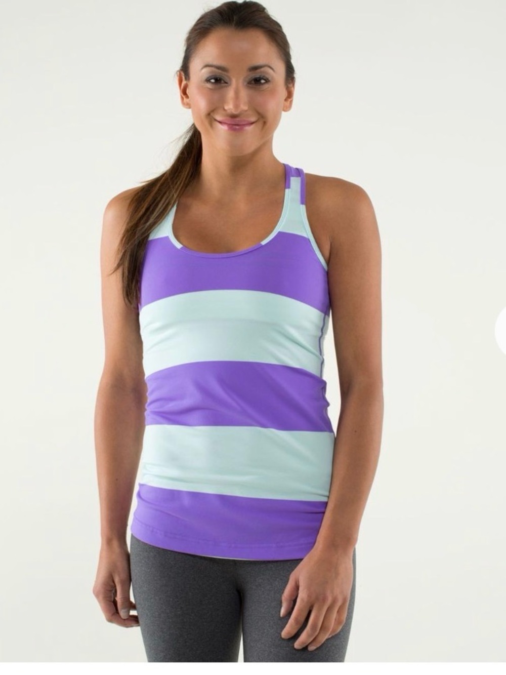 lululemon athletica Cool Racerback Tank - Power Purple & Aquamarine